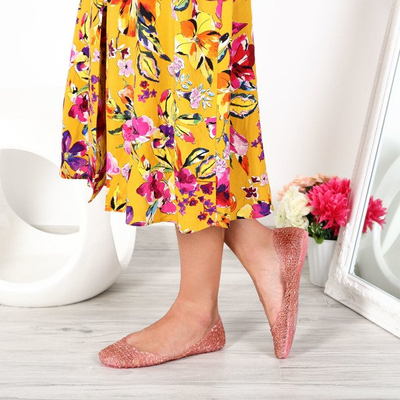 Růžová balerína s brokátem Carolina - obuv 1