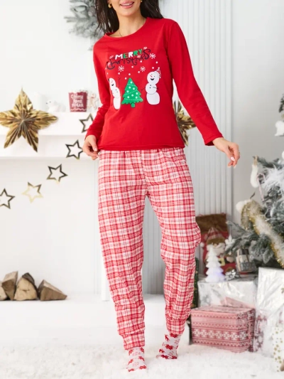 Royalfashion Vánoční bavlněné dámské pyžamo
