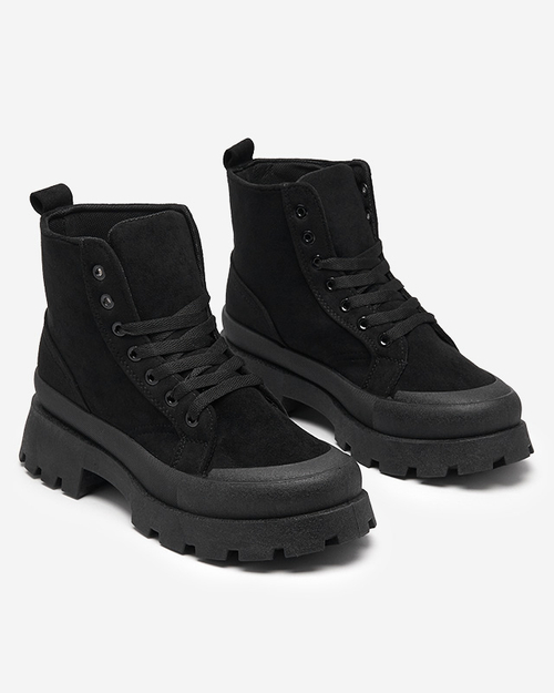 Чоботи жіночі чорні з еко замші Lolut- Взуття