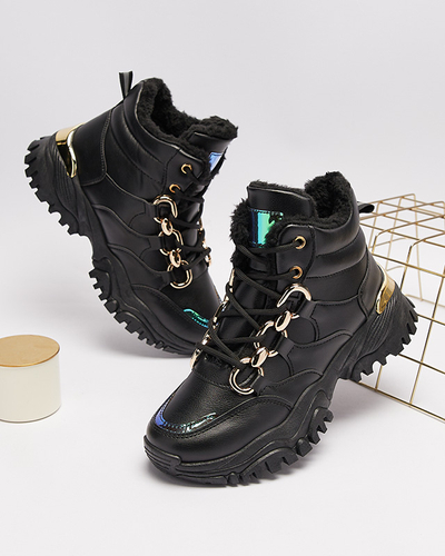 Černá dámská zateplená sportovní obuv Nepolle- Obuv