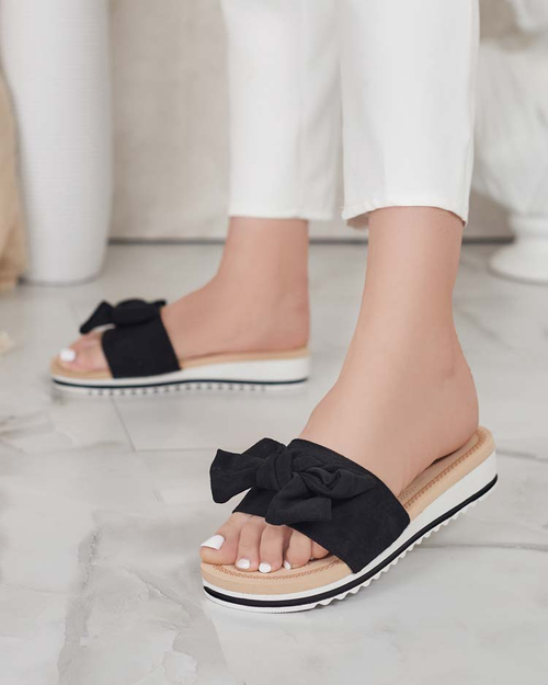 Royalfashion Жіночі шльопанці з бантом Erinner