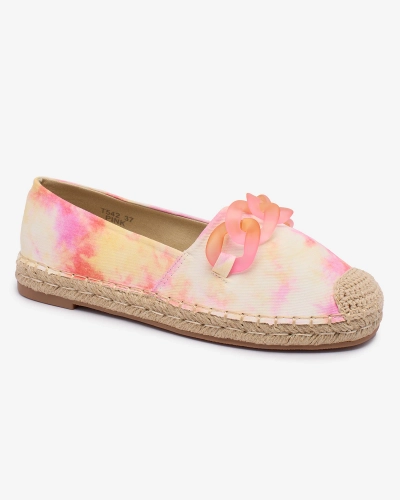 Royalfashion Růžové dámské espadrilky s potiskem Serffio