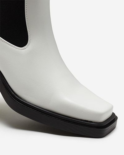Bílé dámské vysoké slip on boty Darran - Obuv