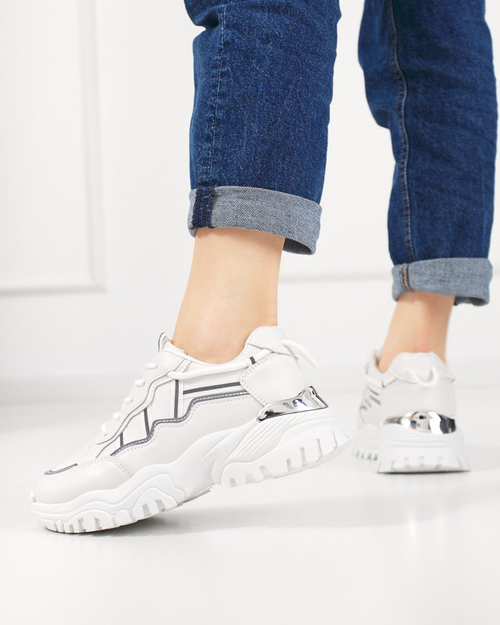 OUTLET Спортивне жіноче біле кросівки Jenirso - Взуття