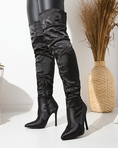 Чорні жіночі чоботи на підборах Humico - Взуття