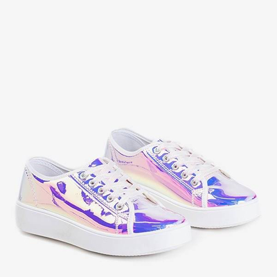 Білі голографічні кросівки на платформі Vorden - Взуття