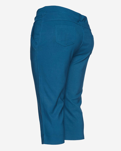 Жіночі бірюзові шорти 3/4 довжини PLUS SIZE - Одяг