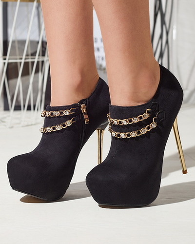 Чорні жіночі туфлі на високій шпильці Ehcso- Footwear