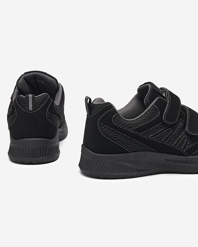 Сіро-чорні чоловічі туфлі на липучках Benire - Взуття