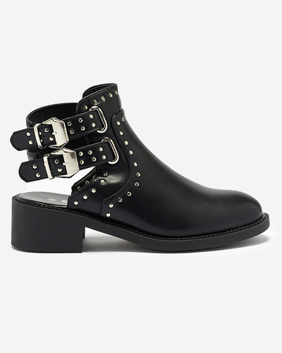 Černé dámské boty s výřezy Dlagona- Footwear