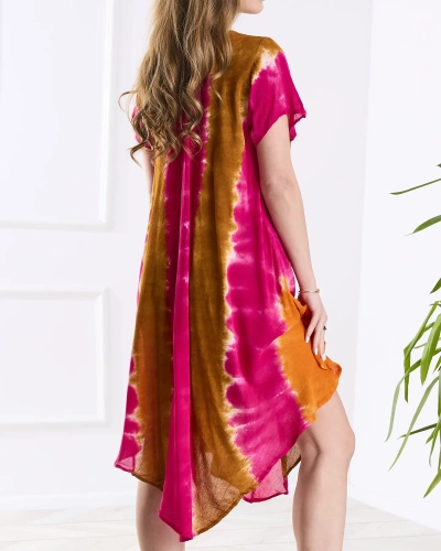 Жіноча пляжна сукня-нарзутка фуксія-камедь - Одяг