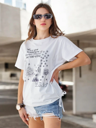 Royalfashion Жіноча блузка з котону з написом