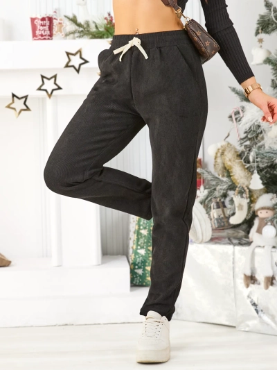 Royalfashion Teplé ženské velikostní kalhoty