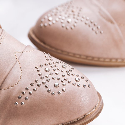 Рожеві шнуровані туфлі з заклепками Nose - Взуття