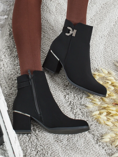 Ботильйони жіночі еко шкіряні на підборах-стовпчику Ruvina