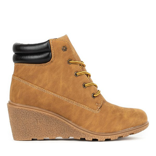 Коричневі ботинки з чорною вставкою Marona - Взуття