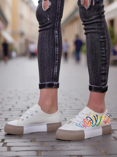 Royalfashion dámské tenisky s potiskem srdce Sercess