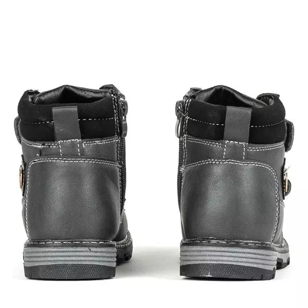 OUTLET Šedé chlapecké kozačky Matinesso - Boty