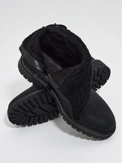 Vyšší dámské eko semišové kotníkové boty Liora