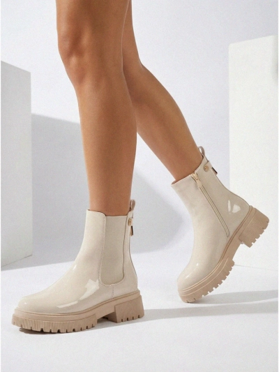 Лаковані жіночі ботильйони з екошкіри Calebi