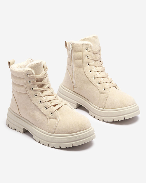 Черевики жіночі утеплені бежеві Tivica - Взуття