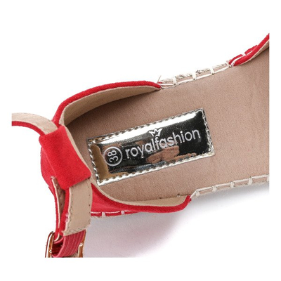 Červené espadrilky s královským střihem - Obuv