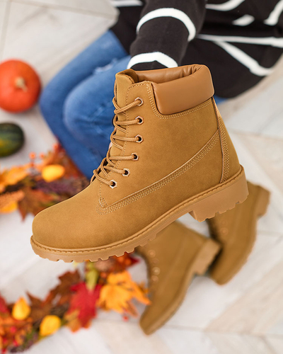 Royalfashion Hnědé dámské trapéry Karveliea