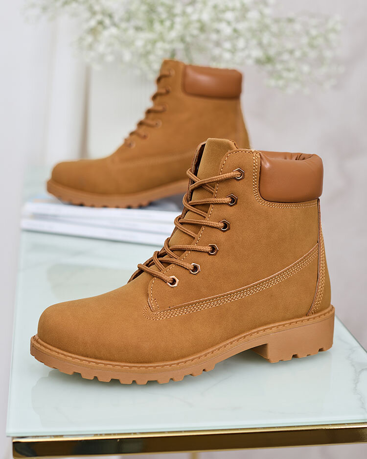 Royalfashion Hnědé dámské trapéry Karveliea