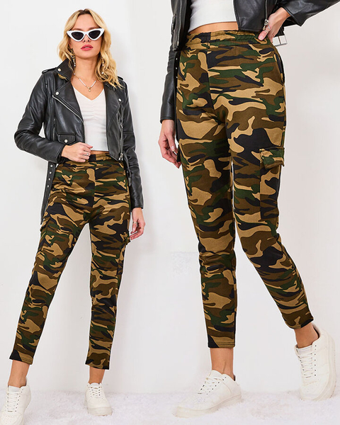 Royalfashion Зелені жіночі утеплені бойові штани moro