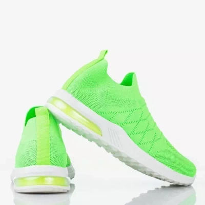 OUTLET Neonově zelené dámské sportovní slipové boty - na Brighta - Obuv