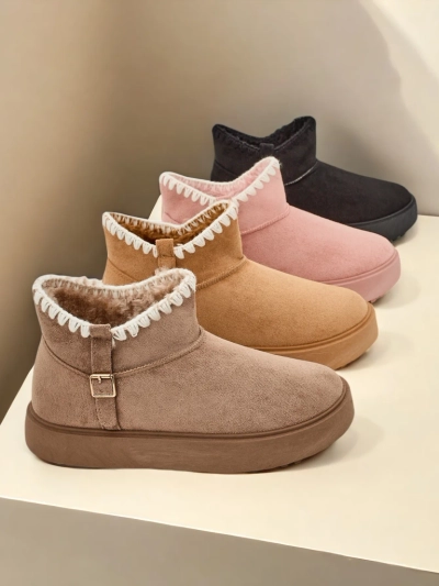 Royalfashion Короткие женские снежные сапоги стиля ботильонов Ewioz