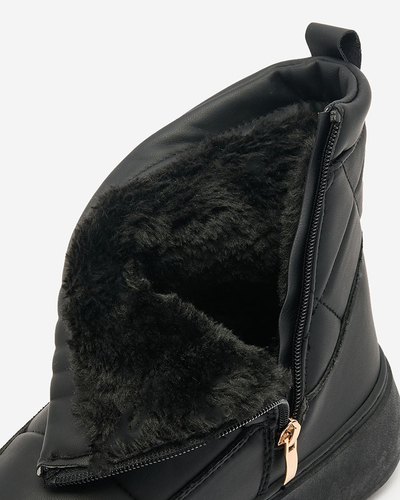 Royalfashion Černé dámské boty a'la snow boots Kacecica