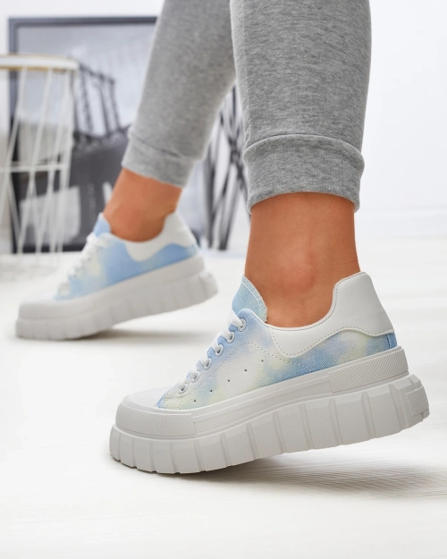 Сині жіночі тенісні кросівки з принтом Lonoll- Footwear