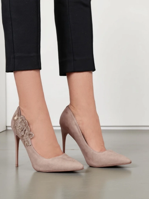 Royalfashion жіночі туфлі на шпильці з квітами Sollabe