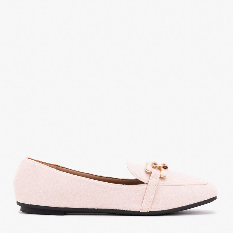 Dámské béžové mokasíny se zdobením Olly - Boty