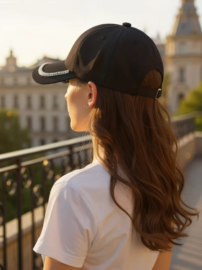 Royalfashion Kšiltovka s třpytivými kamínky Glam Vibe