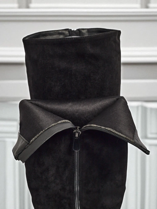 Жіночі чоботи еко замшеві на підборах-стовпчику GaleNest