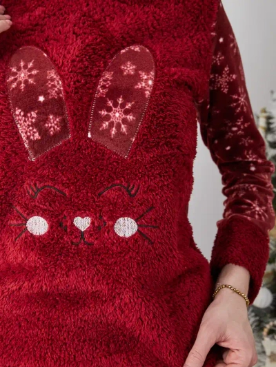 Royalfashion Dámské pyžamo s králíčkem, polar-like