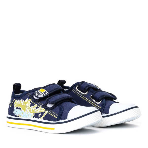 Granatowe sportowe chłopięce buty Norn - Obuwie