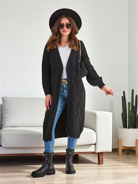 Dámský pletený pončo svetr Royalfashion