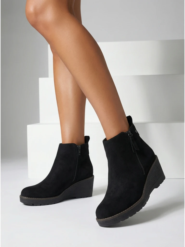Dámské kotníkové boty na klínku Zarrico