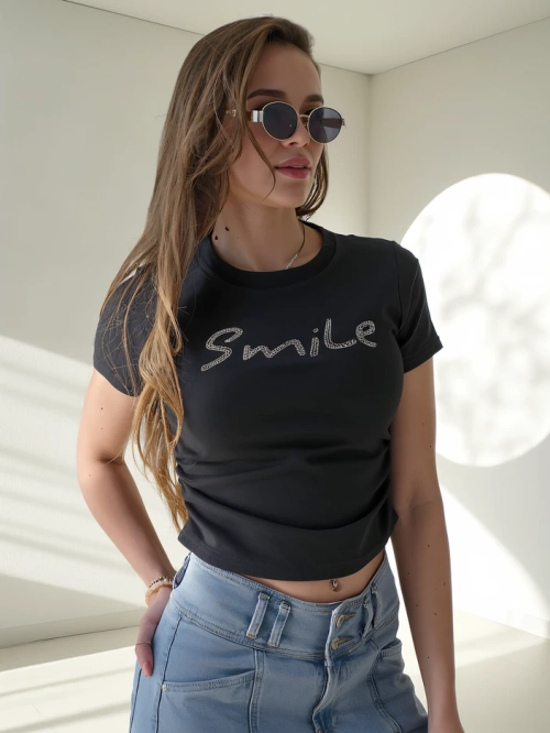 Royalfashion Жіноча блузка з бавовни з написом