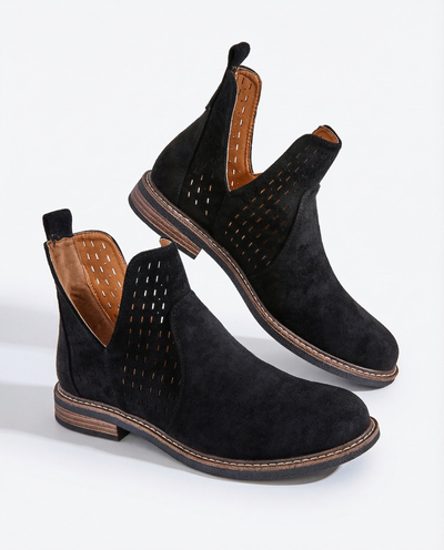 Royalfashion Dámské semišové kozačky eko Ovilla