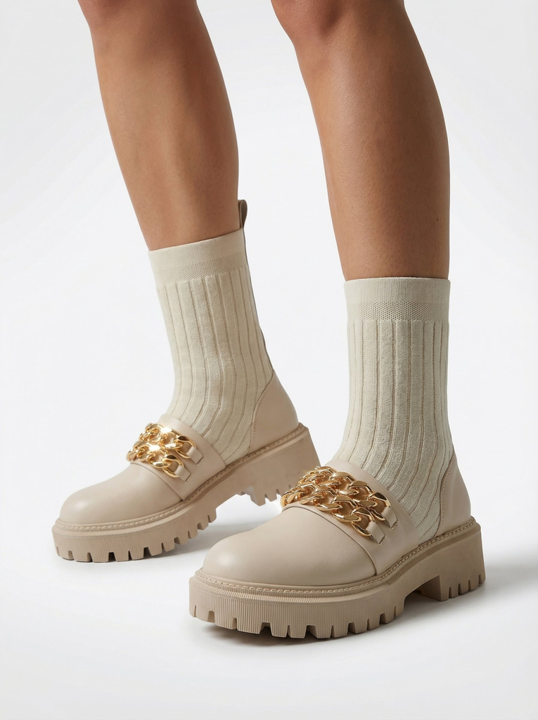 Royalfashion Elegantní dámské kozačky s ornamentem Olluf