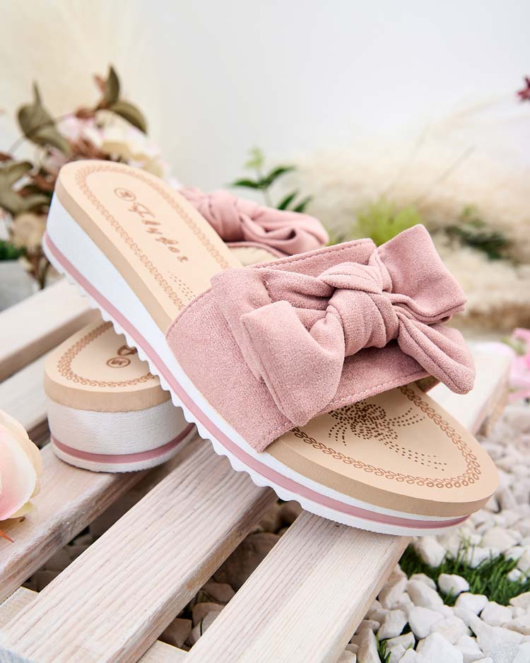 Royalfashion Dámské žabky s mašlí Erinner