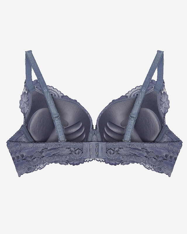 Modrá dámská podprsenka s krajkou- Spodní prádlo