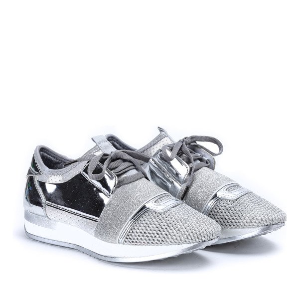 Srebrne buty sportowe Musah - Obuwie