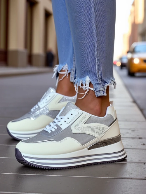 Royalfashion Жіночі кросівки з блискітками Borovis