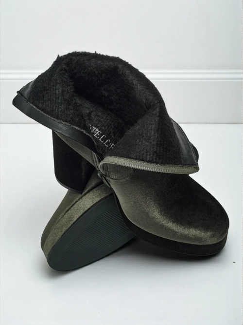 Ботильйони жіночі на підборах-стовпчику а-ля Велюр Miss