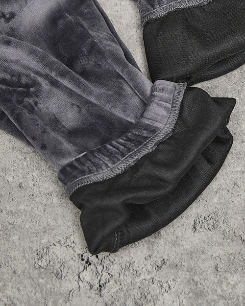 Темно-зелені велюрові спортивні штани для жінок PLUS SIZE- Одяг